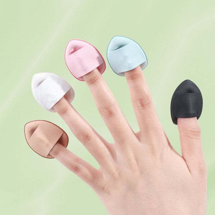 2 Sets/20pcs Mixed-colors Fingertip Droplet Shape Puff