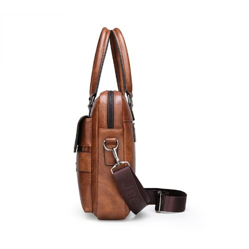 Executive Men's Leather Business Bag - Brown