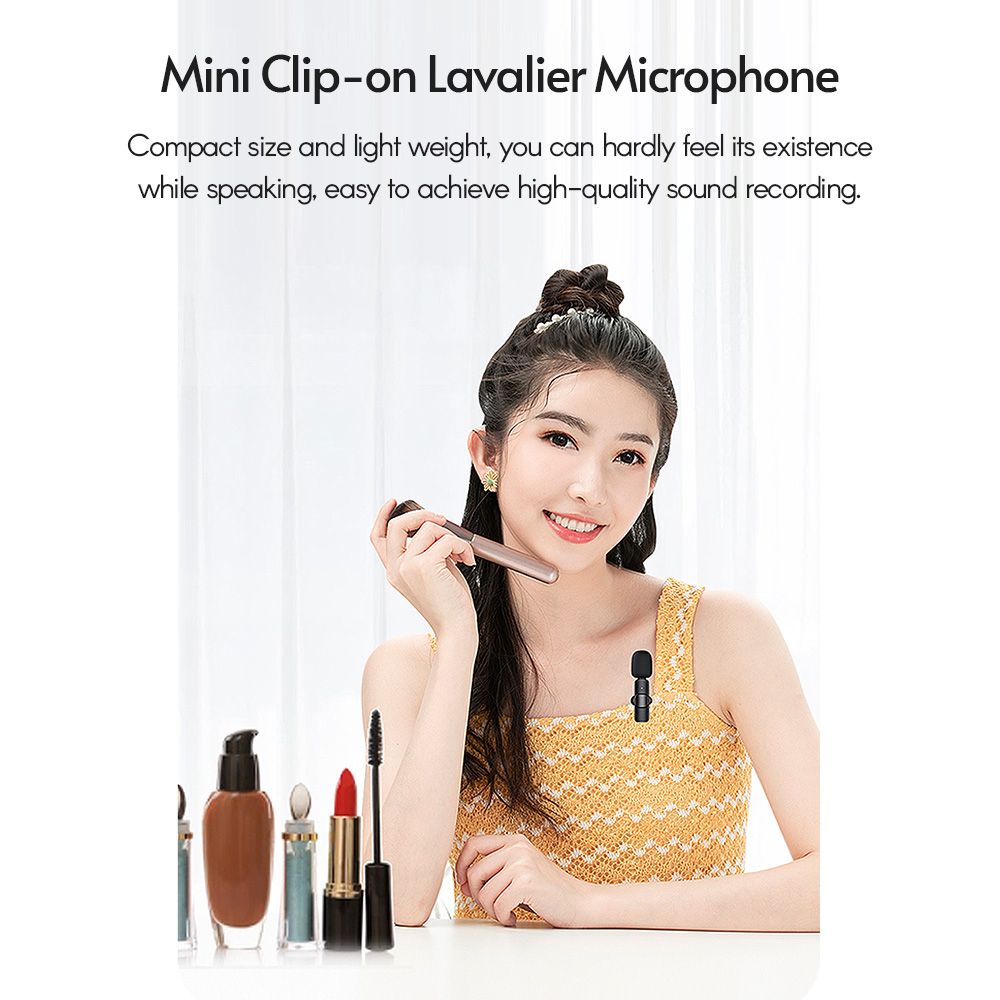 Mini Wireless Lavalier Microphone Clip-on Omnidirectional