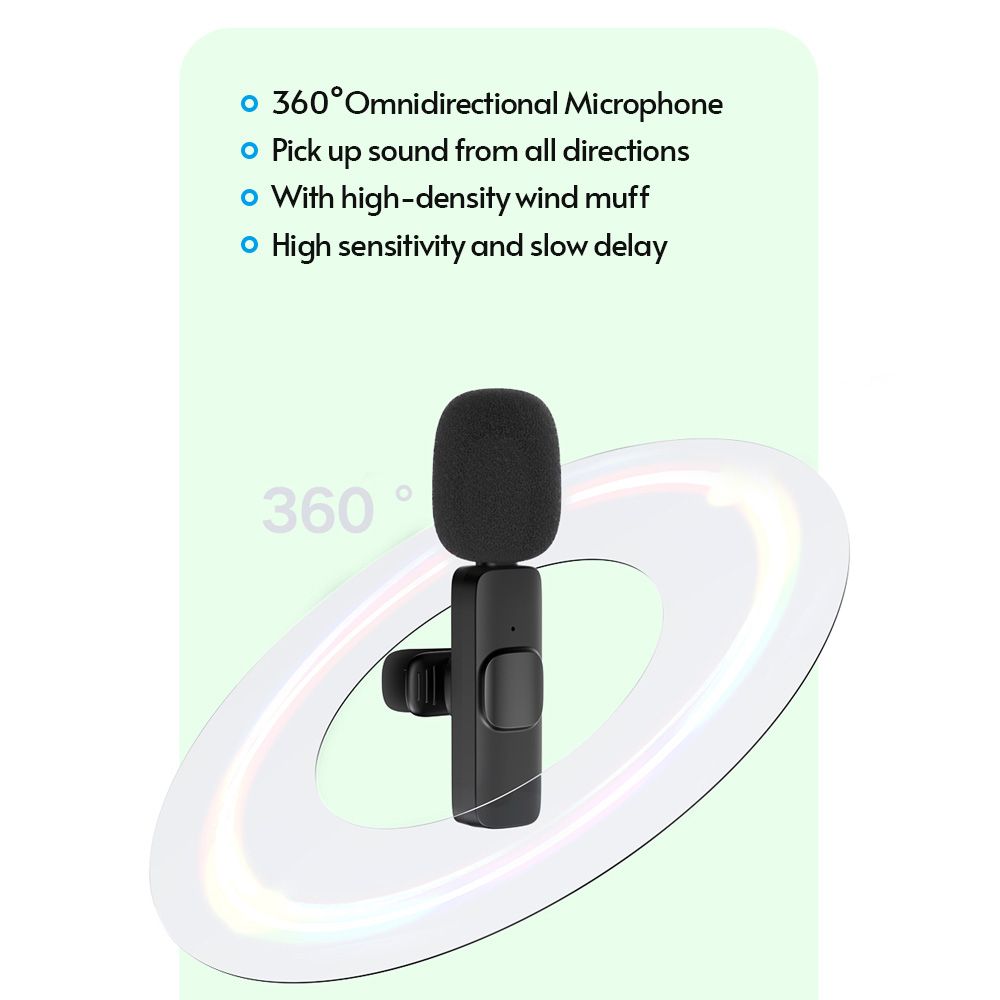 Mini Wireless Lavalier Microphone Clip-on Omnidirectional