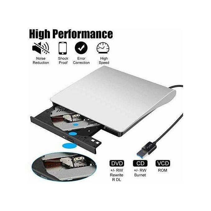 USB 3.0 Pop-Up Mobile External DVD RW CD Writer Driver Burner Reader