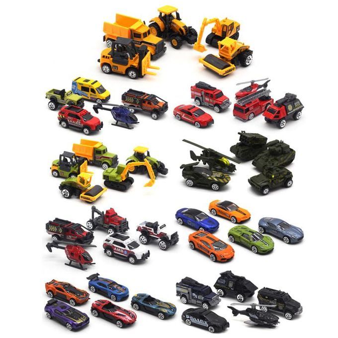 5Pcs 1/64 Diecast Alloy Engineering Racing Military Car-