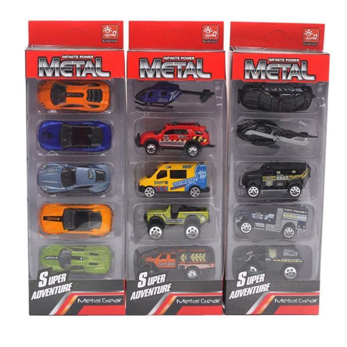 5Pcs 1/64 Diecast Alloy Engineering Racing Military Car-