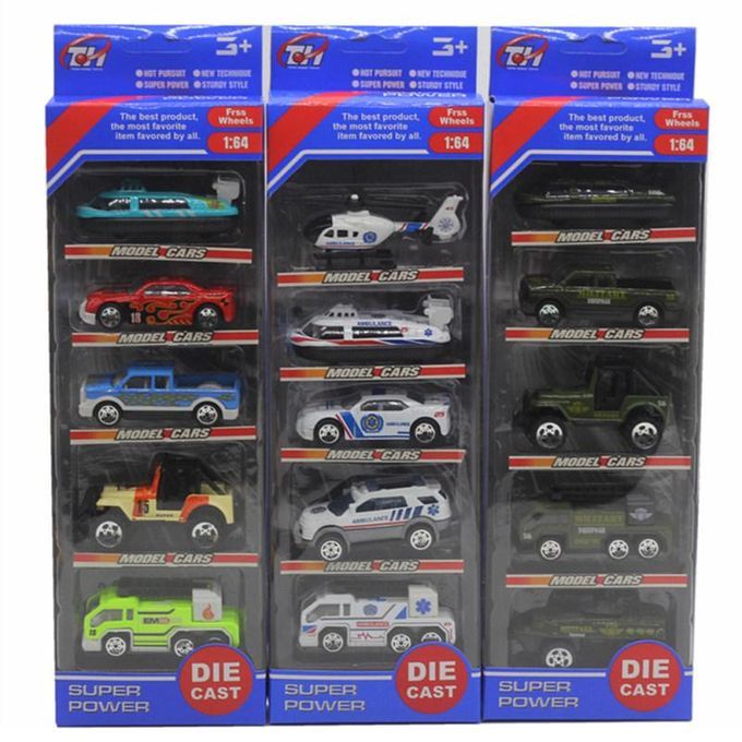 5Pcs 1/64 Diecast Alloy Engineering Racing Military Car-