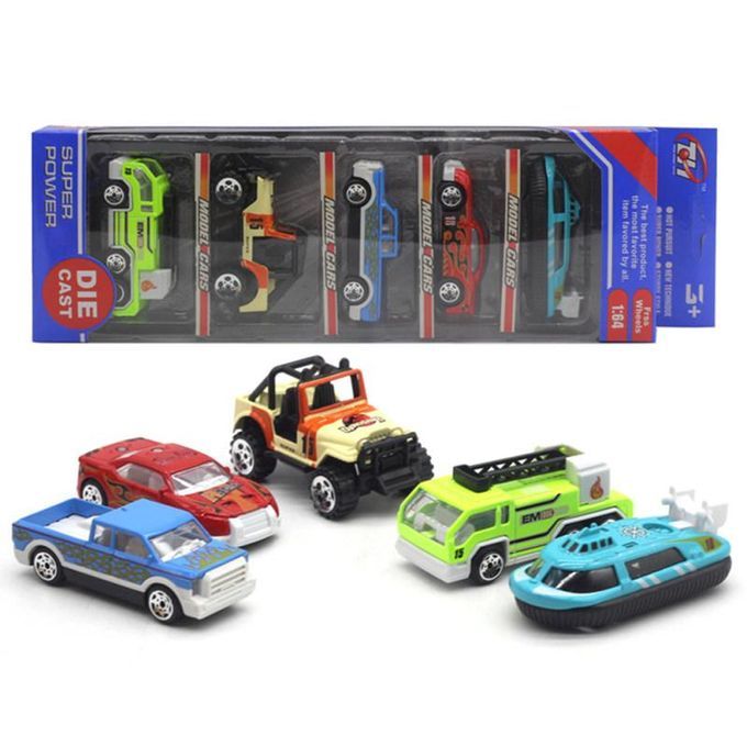 5Pcs 1/64 Diecast Alloy Engineering Racing Military Car-