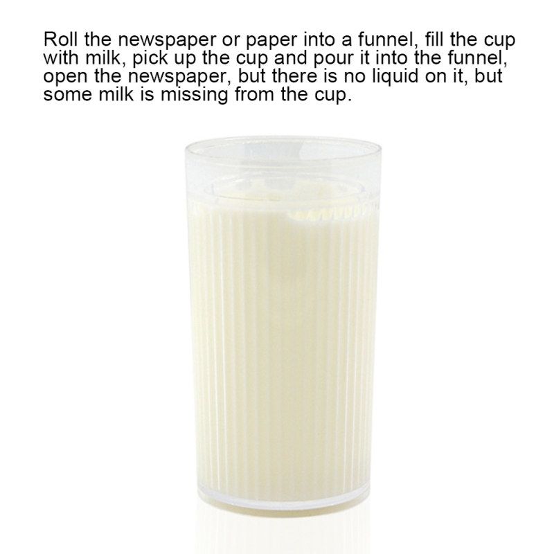 Funny Magic Milk Cup Disappear Illusion Trick Toy Stage-
