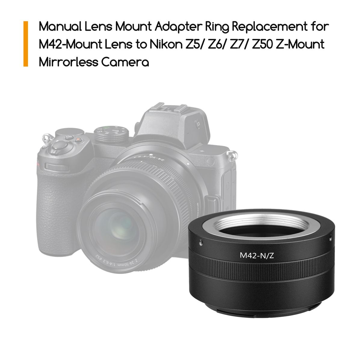 Manual Lens Mount Adapter Ring Aluminum Alloy For M42-Mount