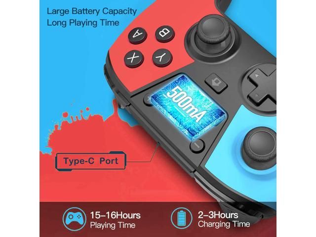 Wireless Controller Compatible With Switch Pro Switch Console Gamepad Joystick Support Battery Gyro Axis Dual Vibration Turbo Capture Function Motion Control