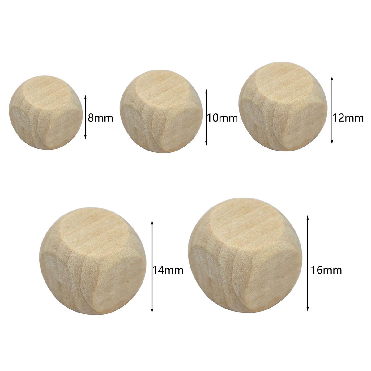 100Pcs Dice Sensory Toy Party Family DIY Games Printing Kid Toys
