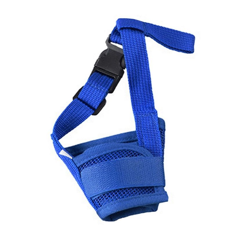 1PC Pet Dog Adjustable Anti Bark Bite Breathable Mesh Mouth