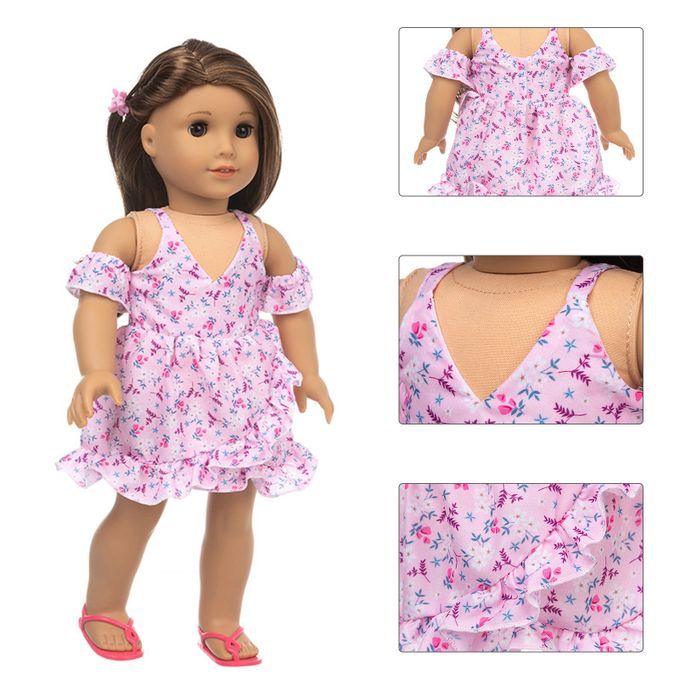 10 Set Girl Doll Clothes Gift For American 18 Inch Doll