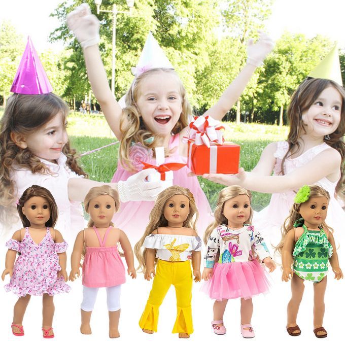 10 Set Girl Doll Clothes Gift For American 18 Inch Doll