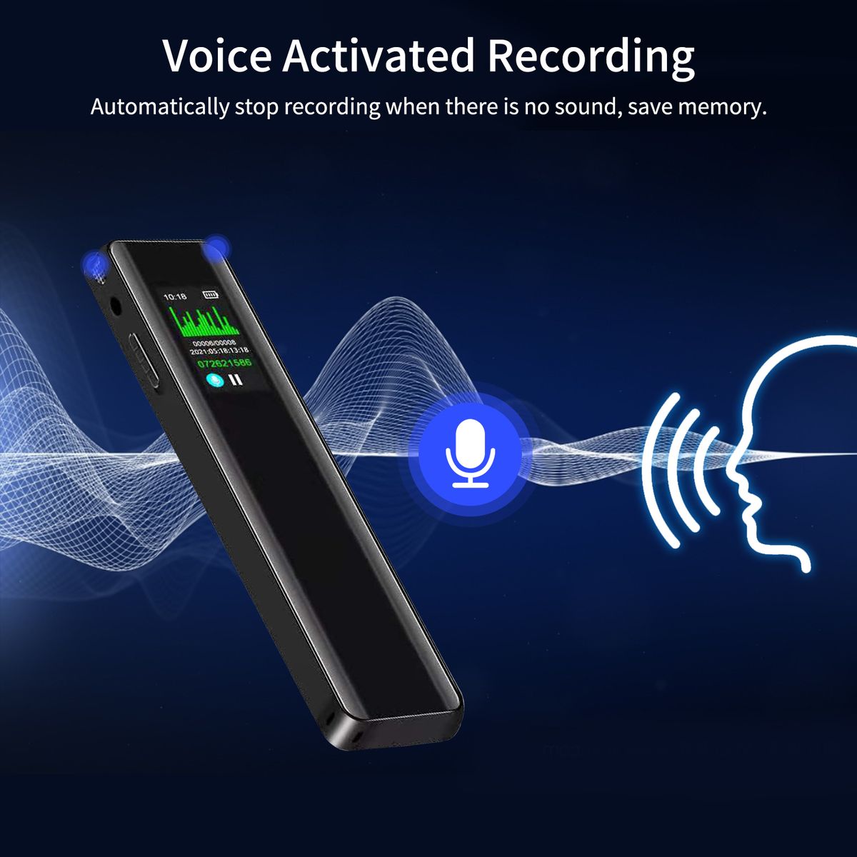 8GB Digital Voice Recorder Voice Activated Recorder