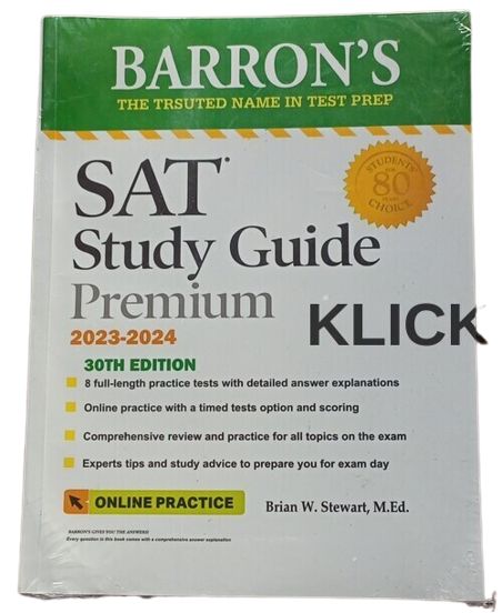 Barron's SAT,  Latest 30th Edition (Premium 2023 -2024)