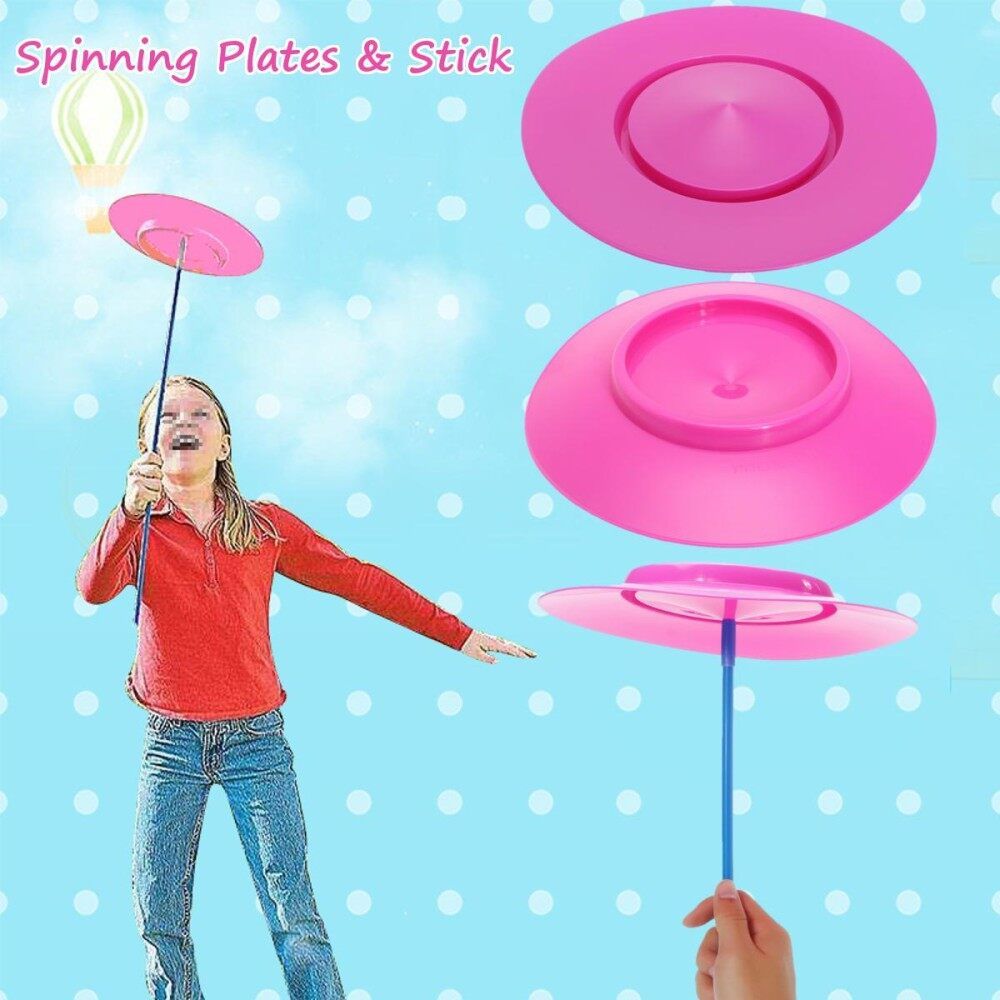 Spinning Juggling Plates Sticks Prop Balance Magic Circus Adult Kids Skill Toy