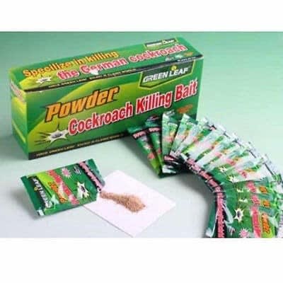 Green Leaf Powder - Cockroach Killing Bait Pest Control - 10 Sachets