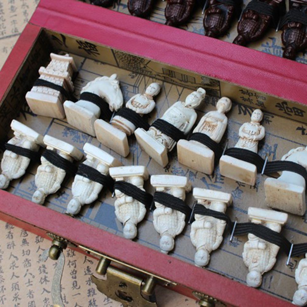 Wooden International Chess Set Terracotta Warriors Chess