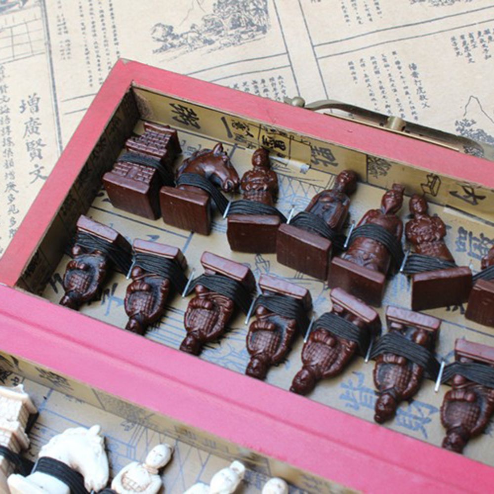 Wooden International Chess Set Terracotta Warriors Chess