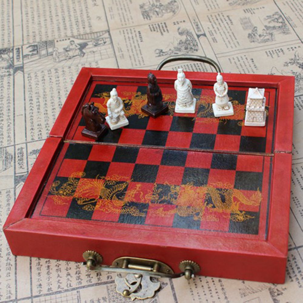 Wooden International Chess Set Terracotta Warriors Chess