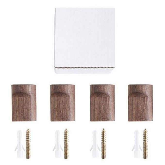 6 Packs Of Decorative Wall Hooks Self-adhesive Wall Hooks Dark Brown