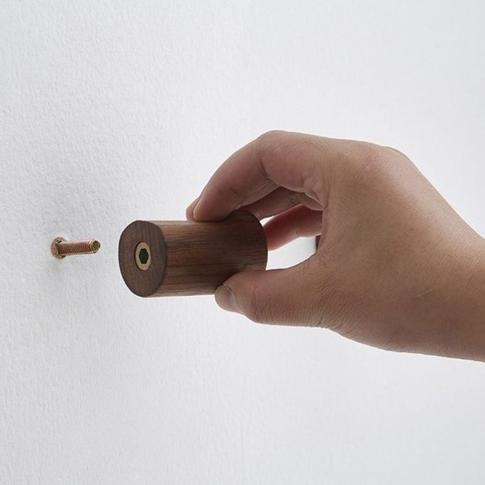 6 Packs Of Decorative Wall Hooks Self-adhesive Wall Hooks Dark Brown