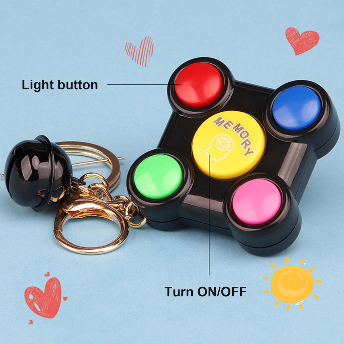 Keychain Ornament Children Puzzle Game Toy Black
