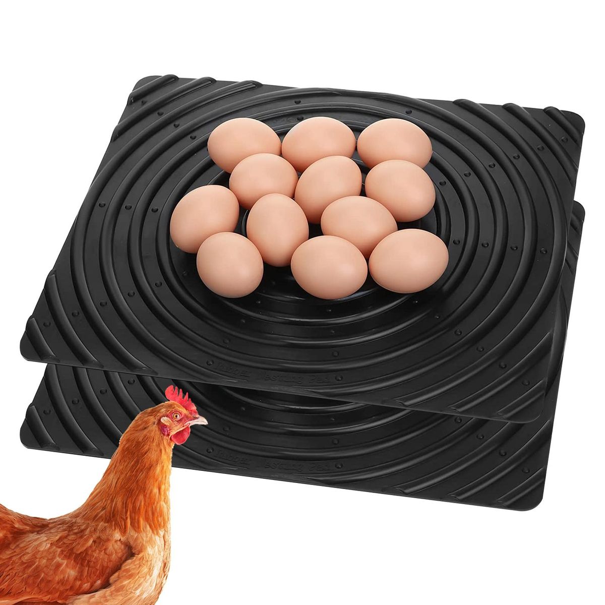 2Pcs Nesting Box Pad Chicken Nesting Box Liner Egg Mat Black