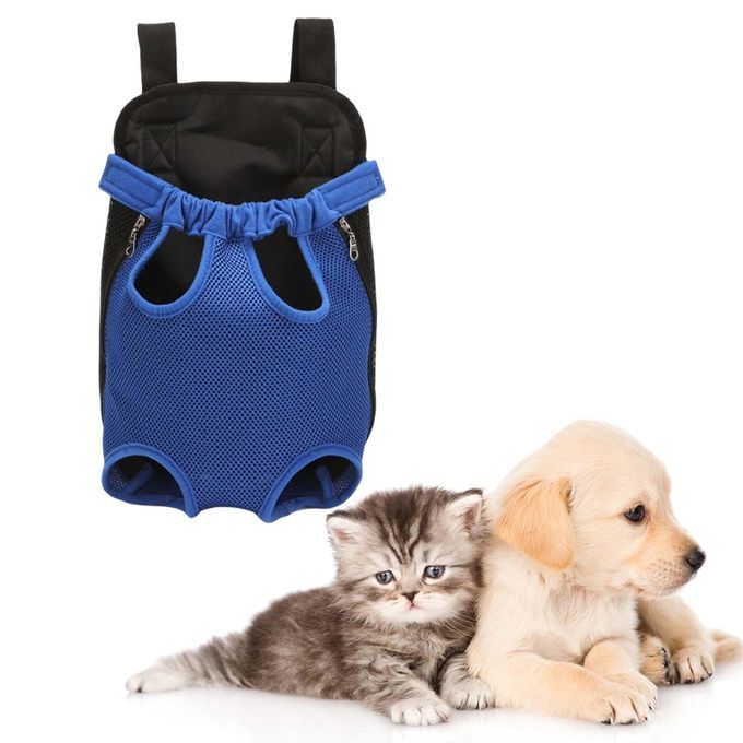 Cats Puppy Legs Out Travel Bag Adjustable M Blue
