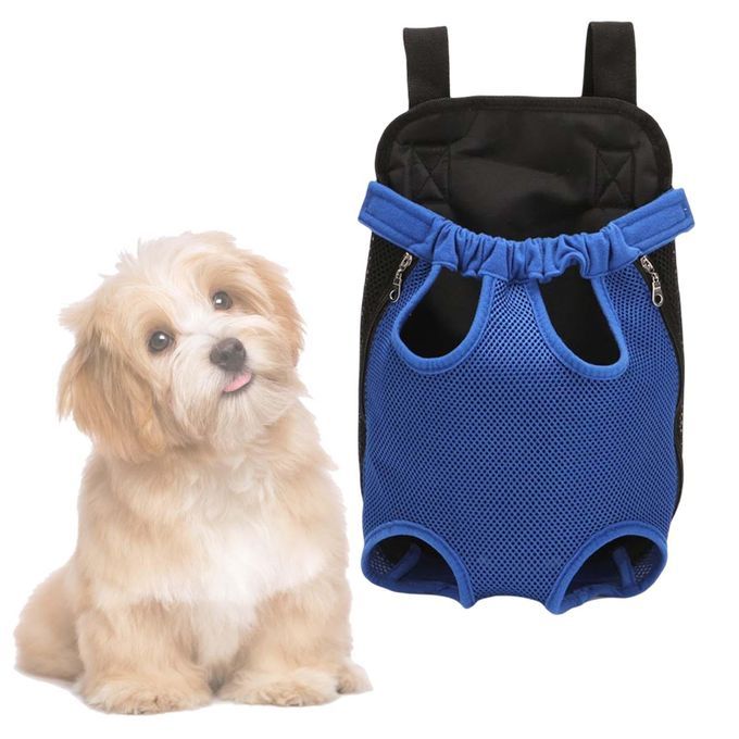 Cats Puppy Legs Out Travel Bag Adjustable M Blue
