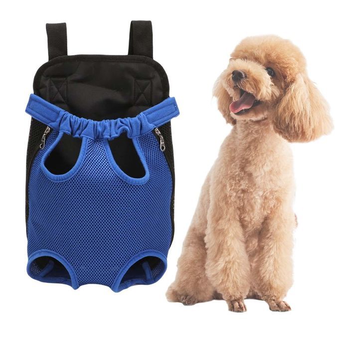 Cats Puppy Legs Out Travel Bag Adjustable M Blue