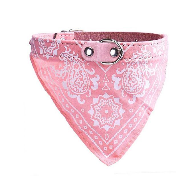Lovely Pets Adjustable Pet Dog Puppy Cat Neck Scarf Bandana Collar Neckerchief 915(#Pink)