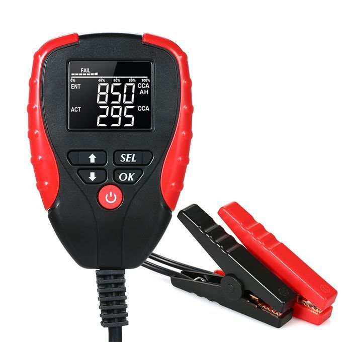 Digital 12V Vehicle Battery Tester With AH/CCA Mode
