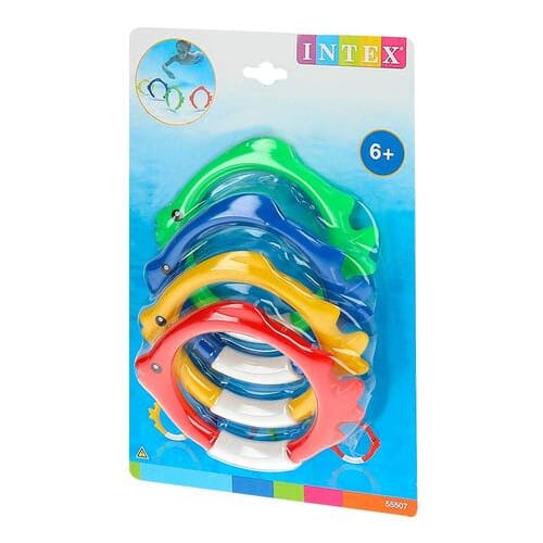 Kids Play Toy Underwater Fish Rings - 4 Pieces