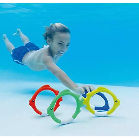 Kids Play Toy Underwater Fish Rings - 4 Pieces