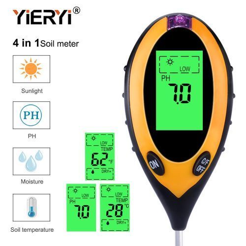4 In 1 PH Meter Soil Moisture Monitor Temperature Tester