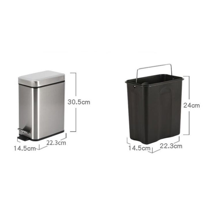 Stainless Steel Foot Pedal Trash Can