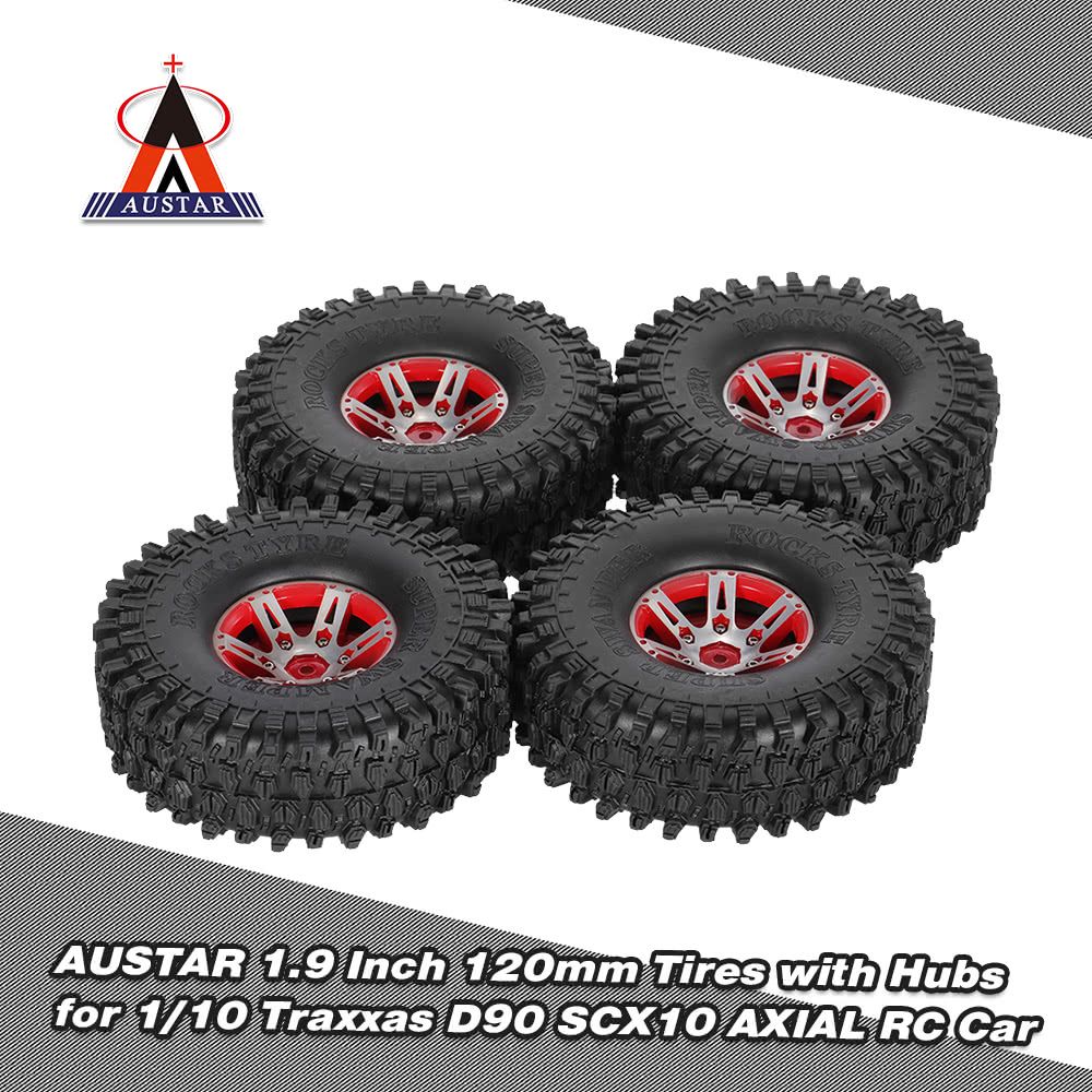 4Pcs AUSTAR AX-5020A 1.9 Inch 1/10 Rock Crawler Tires With