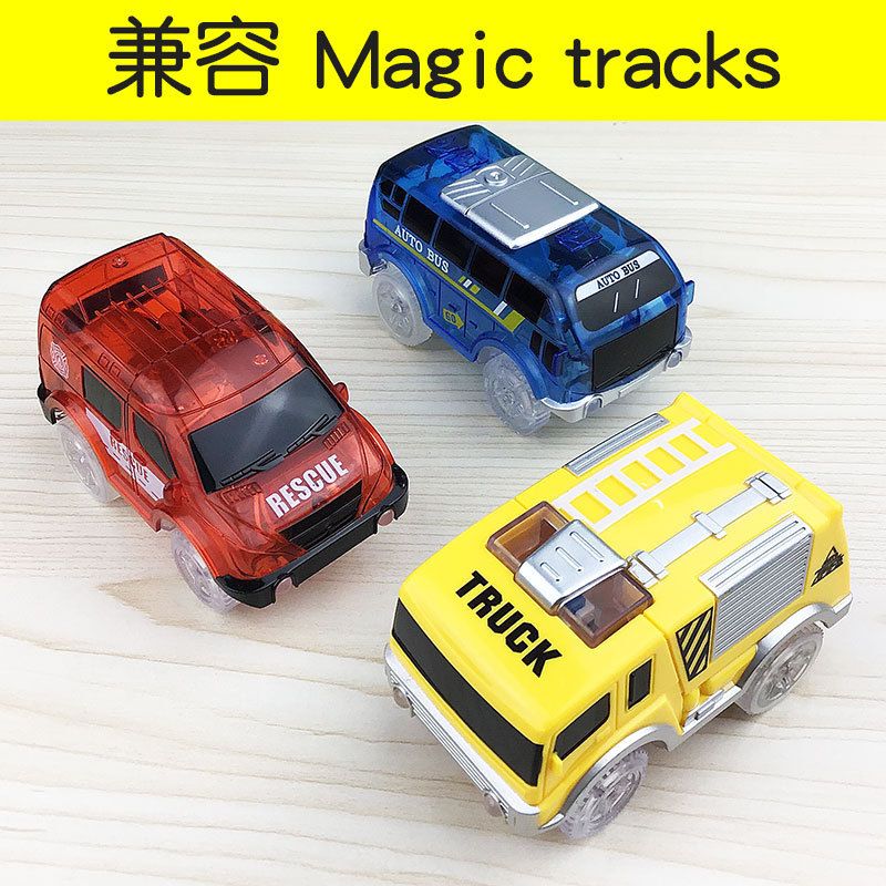 Magic Tracks Toy Car With 5 LED Lights Compatible With Magic