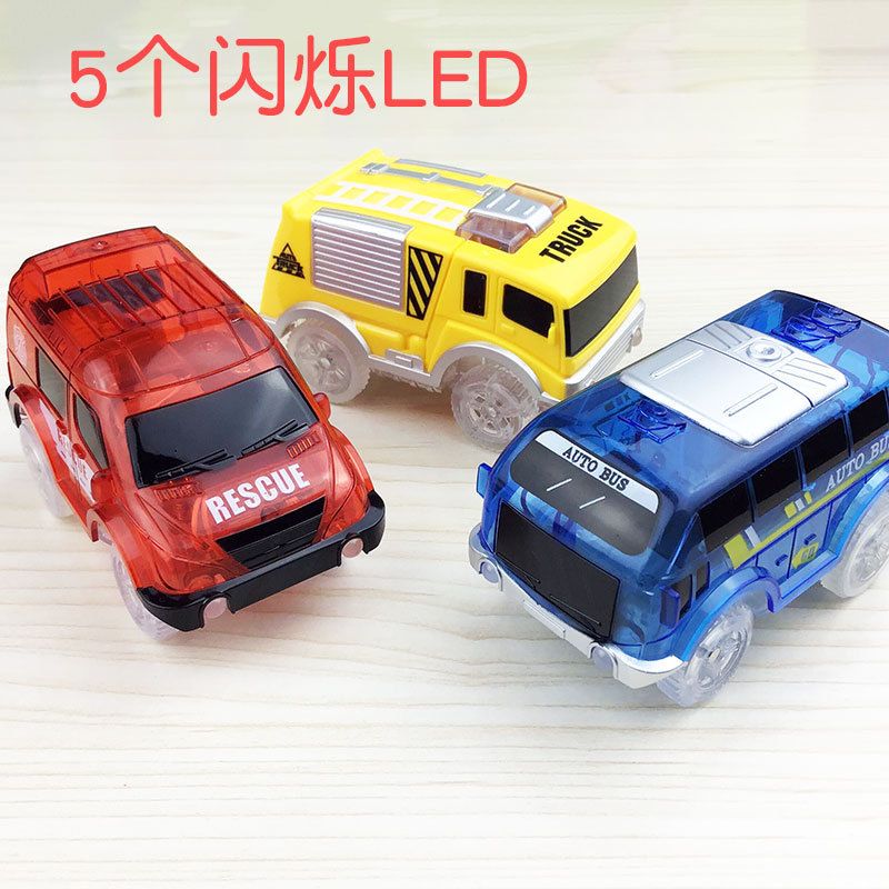 Magic Tracks Toy Car With 5 LED Lights Compatible With Magic