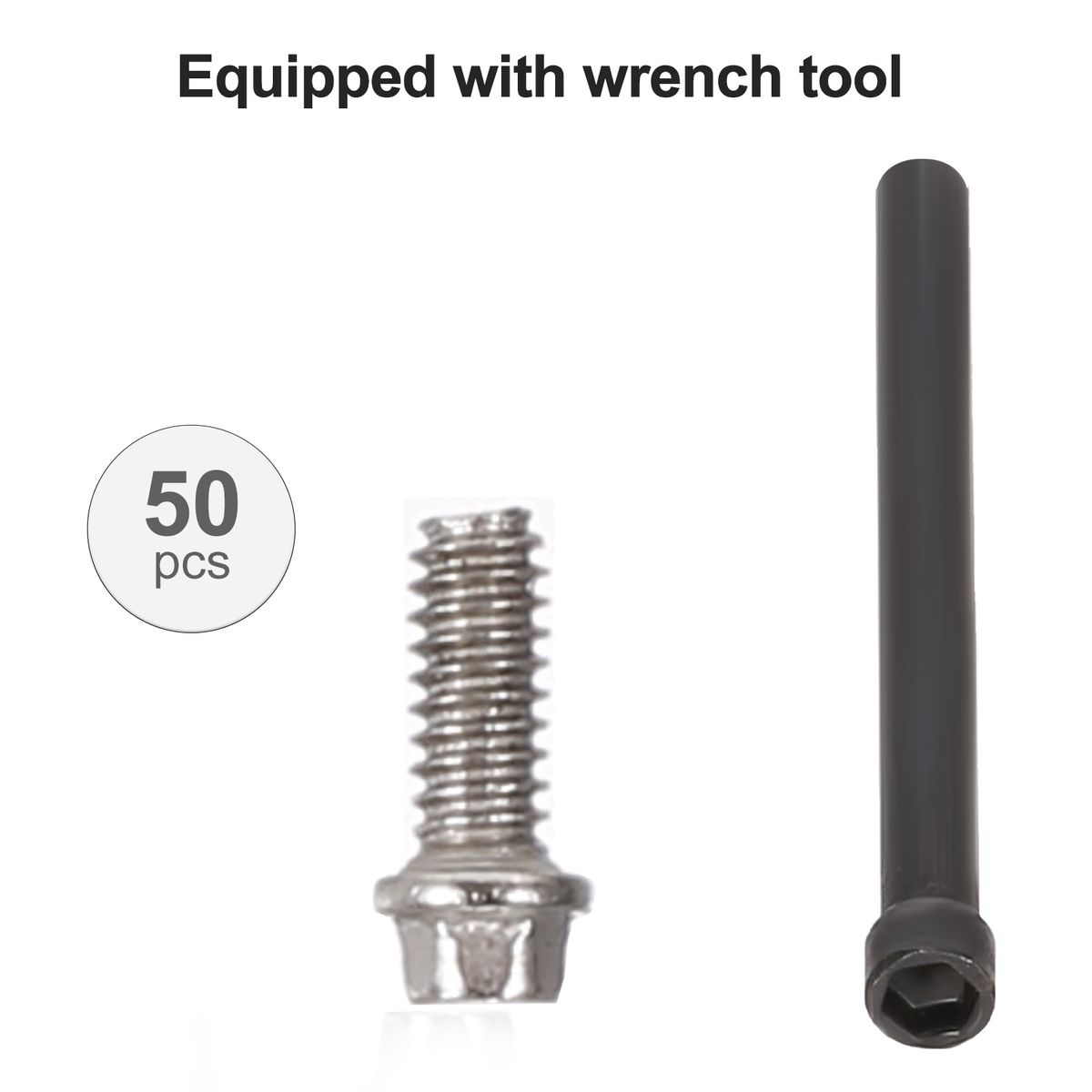 50PCS M2 Stainless Steel Screws With Wrench Tool For RC