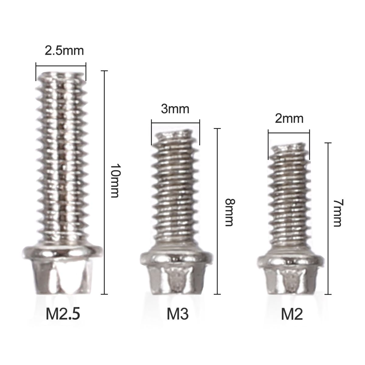 50PCS M2 Stainless Steel Screws With Wrench Tool For RC