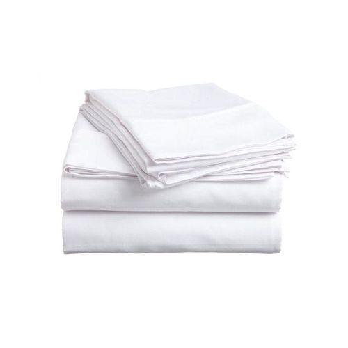 2 SetS OF(6X6)Plain Bedsheets With 8 Pillow Cases  - White