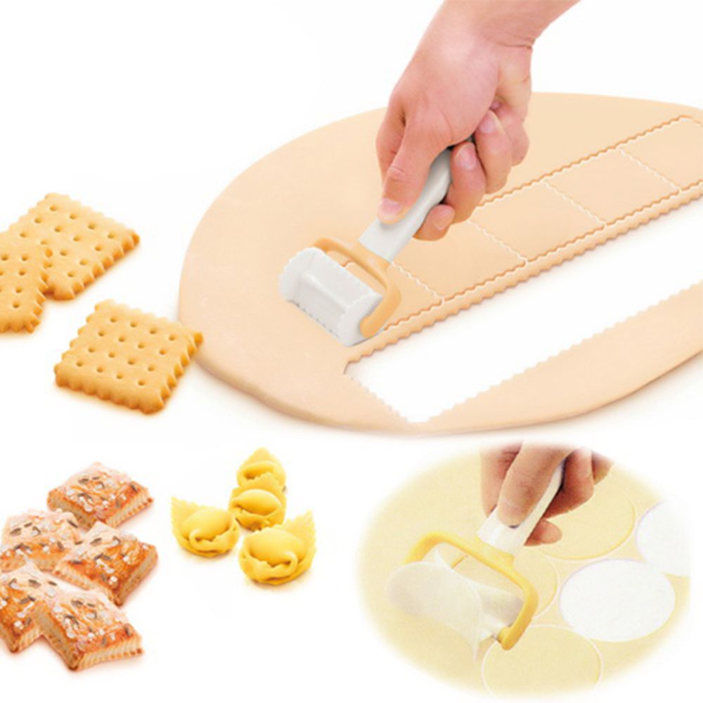3pcs/set Rolling Cookie Cutters Rolling Round Cutter Square
