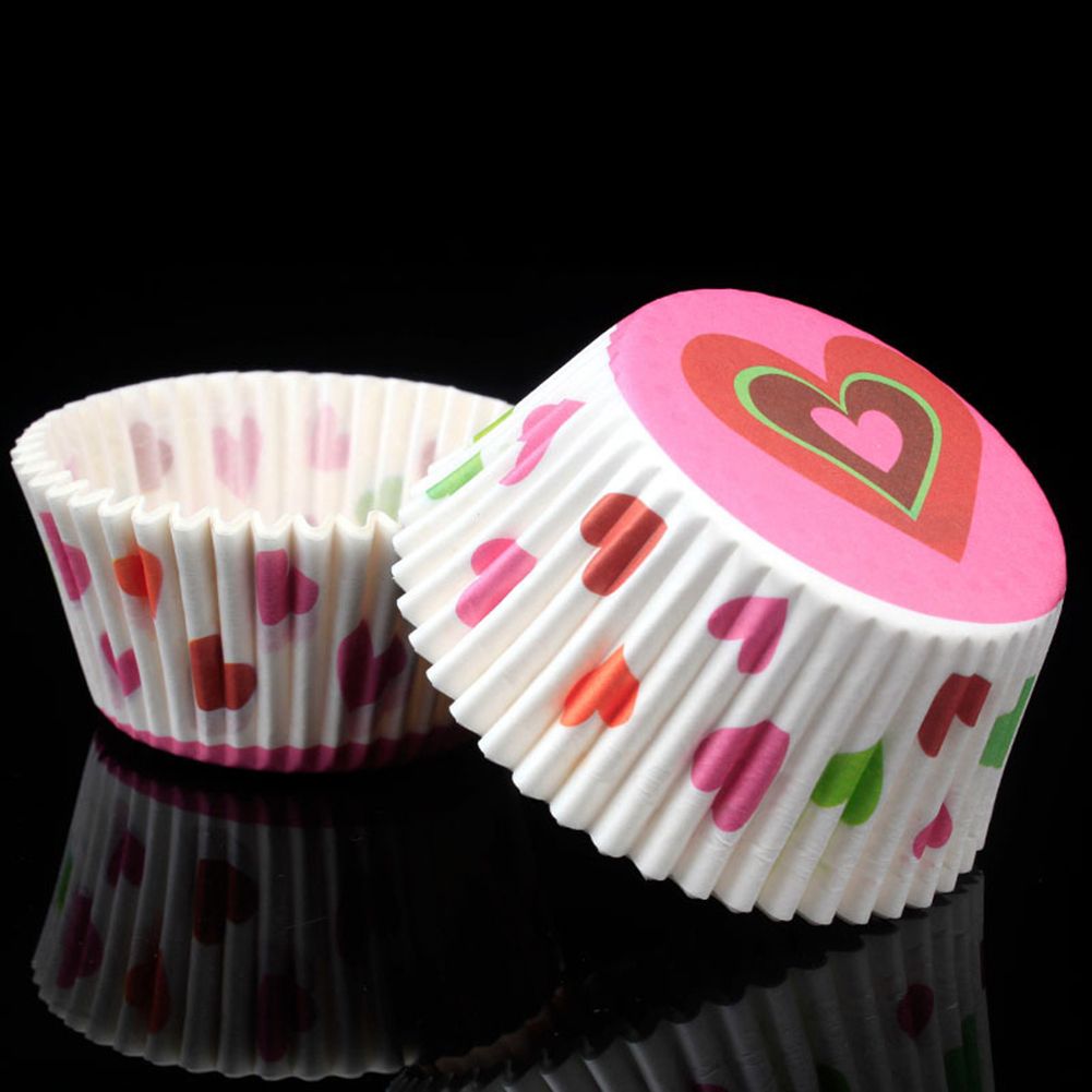 100Pcs Cupcake  Baking Chocolate Glutinous Rice Tray Decor