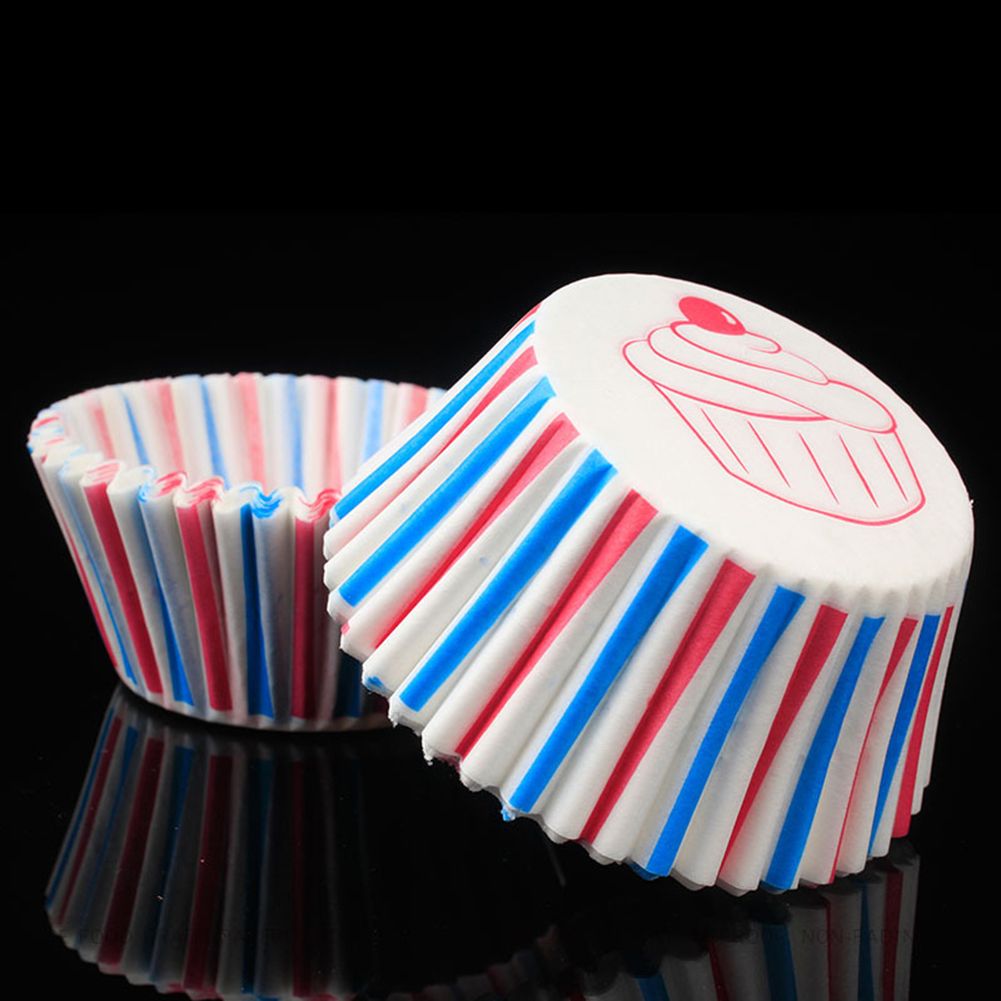 100Pcs Cupcake  Baking Chocolate Glutinous Rice Tray Decor
