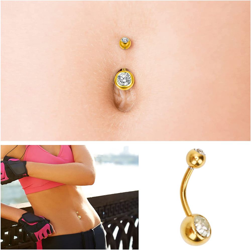 13 Pcs Belly Button Rings Jewelry Body Jewelry Piercing Kit