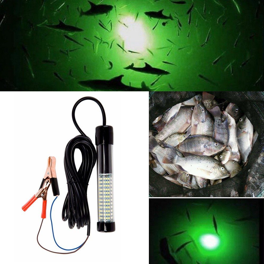 10W 180 LEDs Underwater Fishing Light Fish Finder Lamp 12V