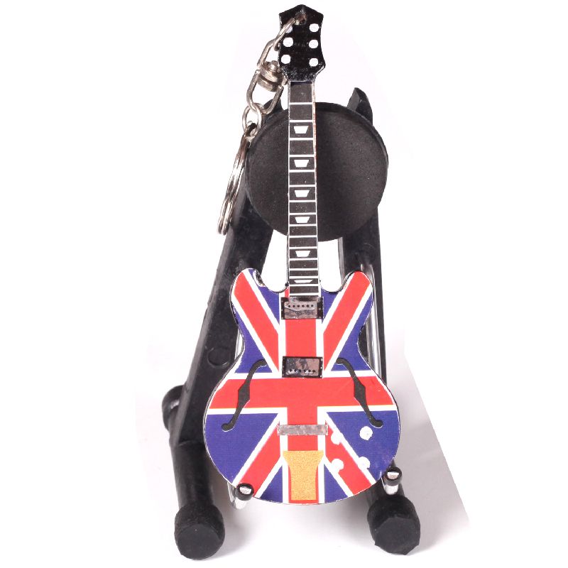 With Models Wooden Miniature Guitar Keychain Different 15
