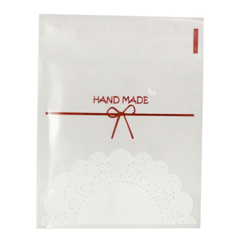 100Pcs Self-adhesive Transparent Cookie Packaging Bag-
