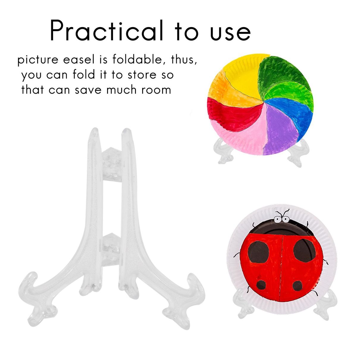 45Pcs Mini Easel Stands 3 Inch Plastic Plate Stand Holder